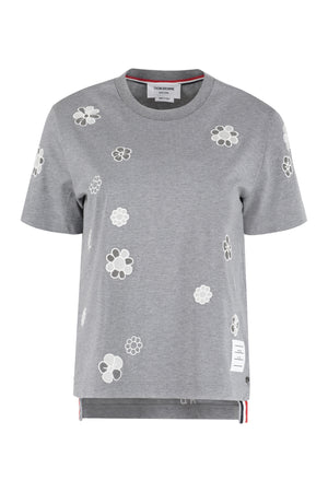 Embroidered cotton T-shirt-0